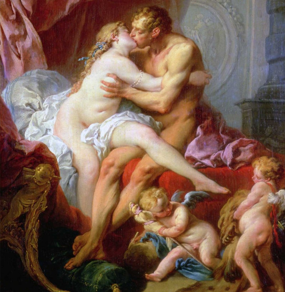 Rococo painting by Francois Boucher | Heracles and Omphale (1735)