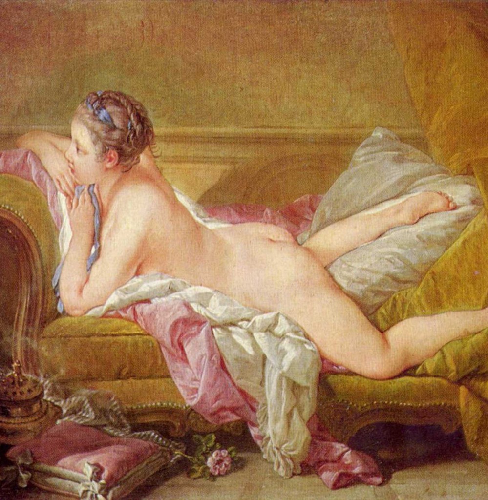 Rococo painting by Francois Boucher | Blonde Odalisque (1752)