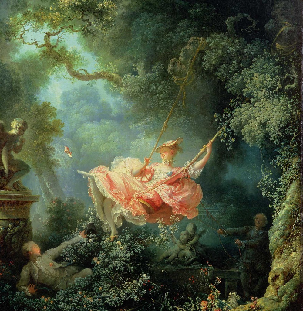 Rococo painting by Jean-Honore Fragonard | The Swing (1767)